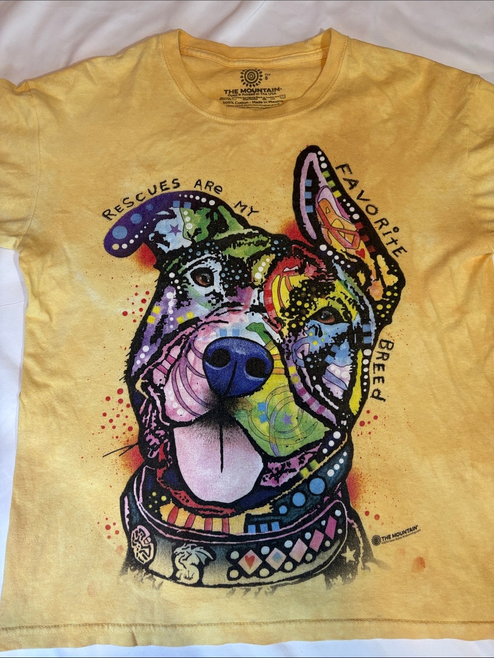 "Rescues Are My Favorite Breed" Dean Russo 2014 Pop Art Bully Breed Graphic Tee